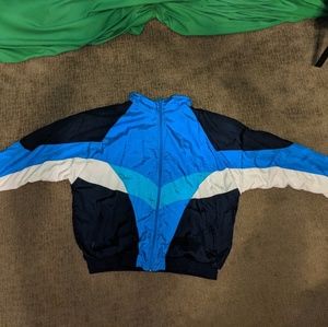 Retro blue/white windbreaker